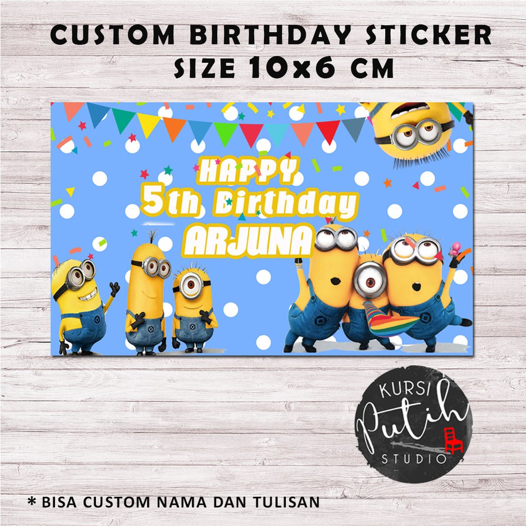 

sticker size 10x6 cm tema minion