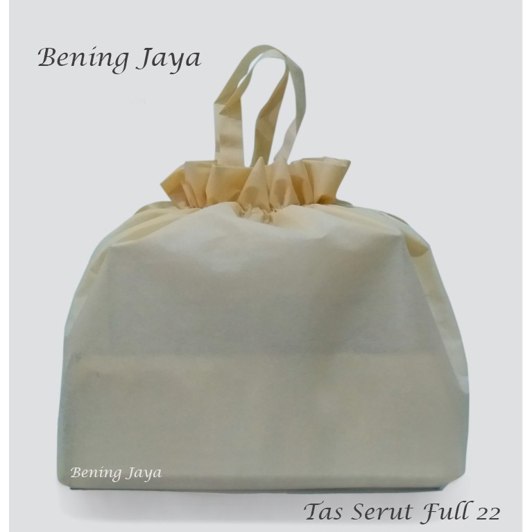 

Tas Hajatan Goodie Bag Serut Full Polos 22 Cream