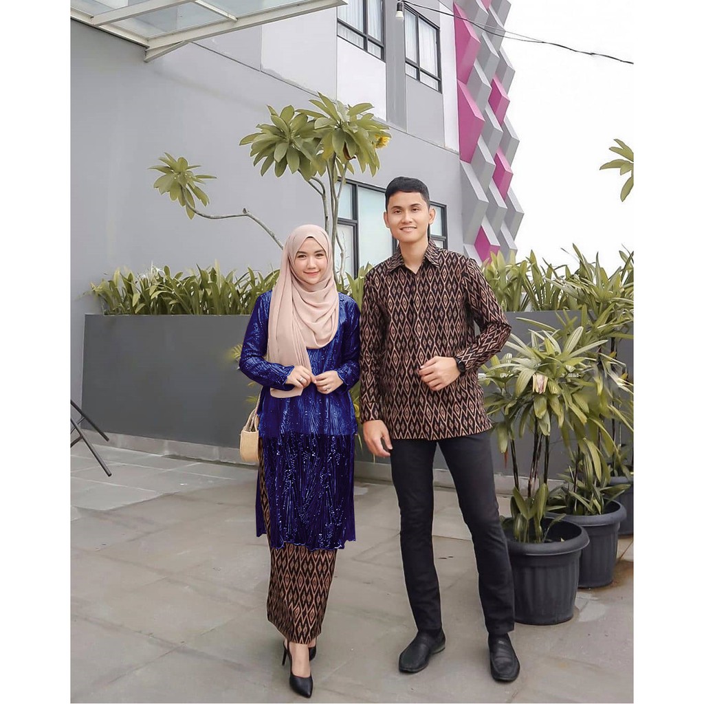 Bs COD !! cp Maura Couple - Sania Ruffle Batik Couple Ori Ndoro Jowi DNT Garansi Termurah Shopee-5