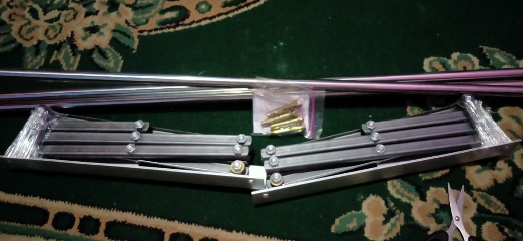 Jemuran Dinding Stainless Anti Karat Lipat Gantung Single 1,5m 150cm