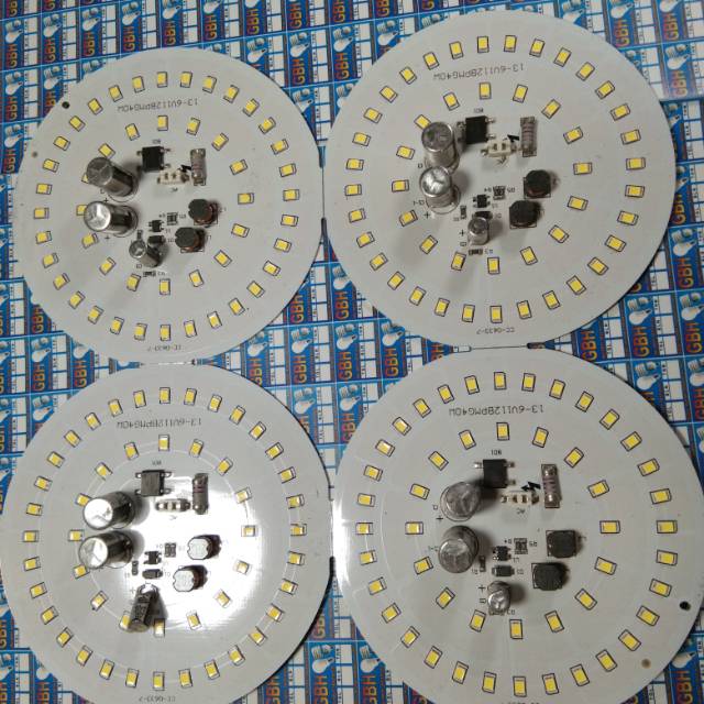 Pcb led 30watt ac+kabel+elco+fuse
