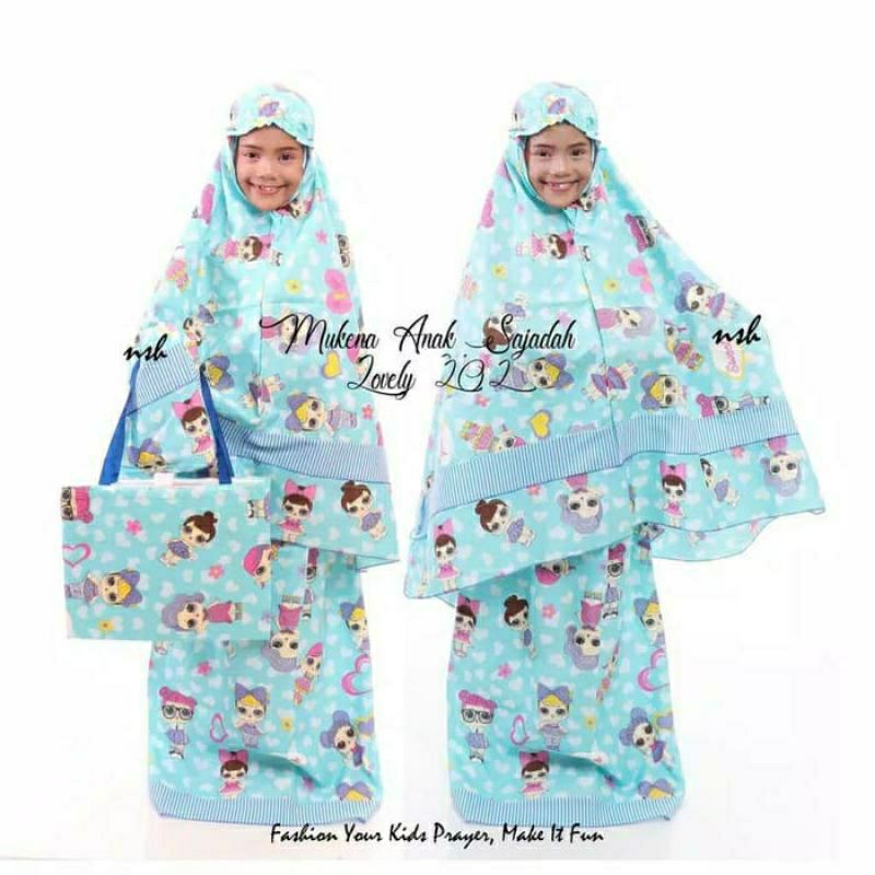 MUKENA ANAK MUKENA ANAK PEREMPUAN LOL LITTLE PONY HELLO KITTY FREE TAS SAJADAH USIA 1-10 TAHUN MUKENA ANAK KARAKTER