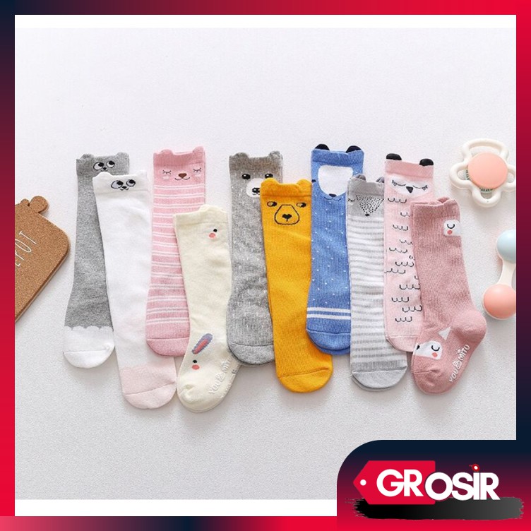 Grosir - F694 Kaos Kaki Panjang Bayi ala Korea / Kaos Kaki Anti Slip Panjang Bayi / Legging Bayi