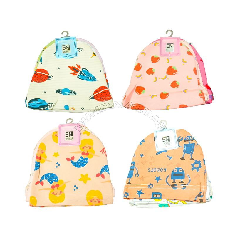 Topi Bayi Newborn 5 In 1 SNI / Topi Kupluk Bayi isi 5 pcs [ Bunda Altaf ]