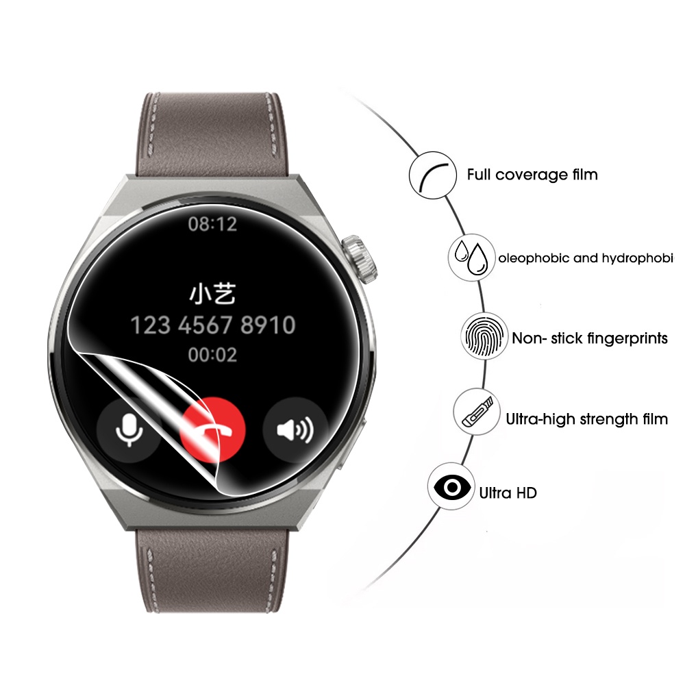 Film Pelindung Layar Bahan TPU Hydrogel Transparan 9D Curved Untuk Smartwatch Huawei GT 3 Pro