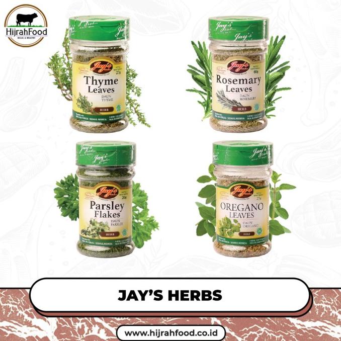

Jay's Kitchen Herbs Oregano / Rosemary / Thyme / Parsley Leaves