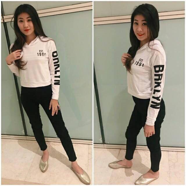 Fourfashion SWEATER EST 1991 BRKLYN CROP HODIE HOODIE HOKYFASHION NO.82
