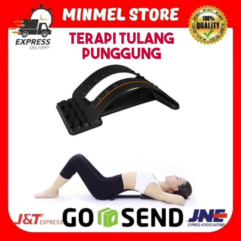 ALAT TERAPI PUNGGUNG KRETEK ORTOPEDI BACKCARE THERAPY PUNGGUNG TULANG FULL BLACK