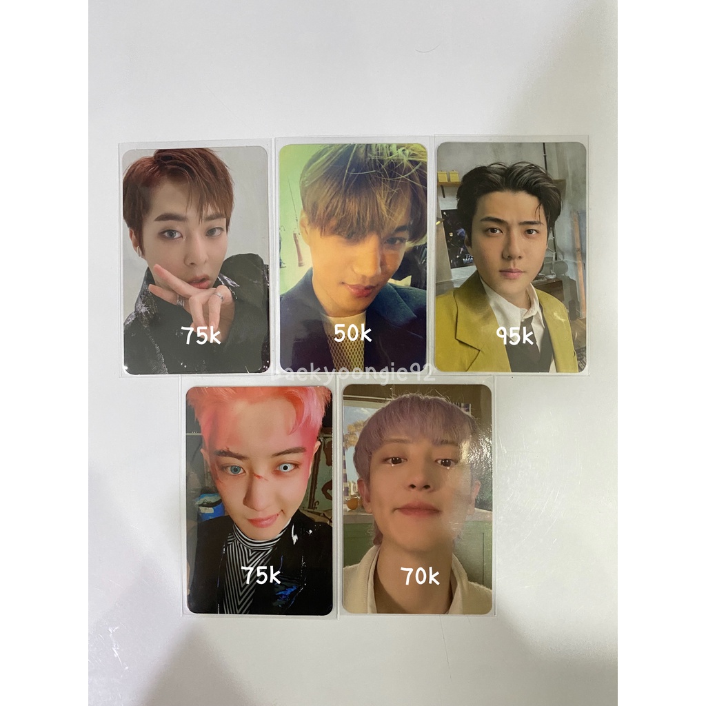 pc/photocard exo sehun kai chanyeol xiumin (love shot, exodus, dftf expan, obsession, 1bv)