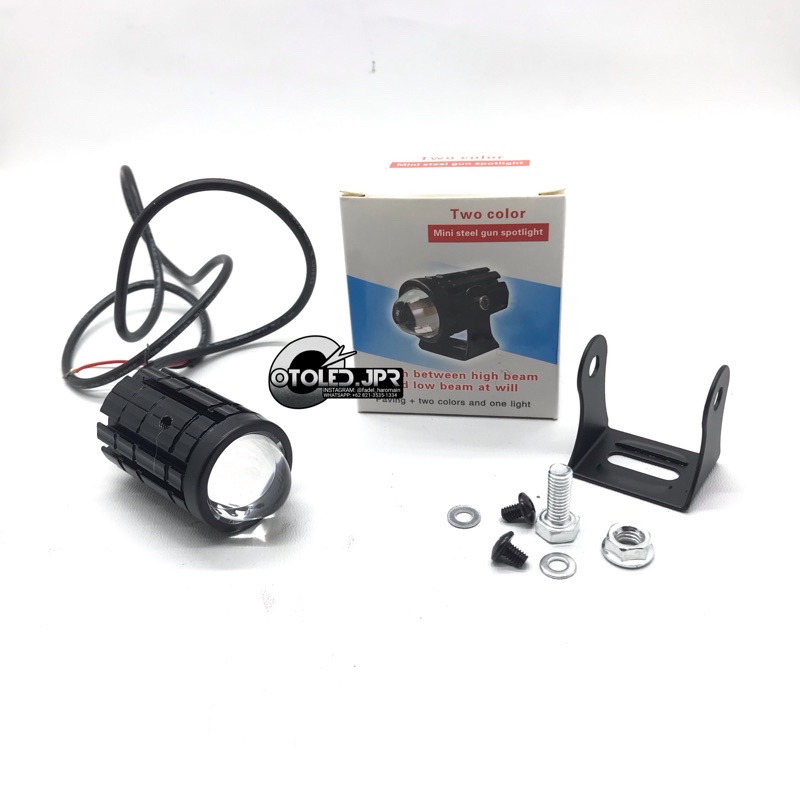 lampu led tembak motor mobil d2 laser projie mini dua warna led adventure lampu tembak led supermoto led motor laser lampu tembak projektor lamu mobil led lampu foglamp led lampu led dua warna ac dc super terang lampu motor led kabut variasi mobil motor-D2 laser