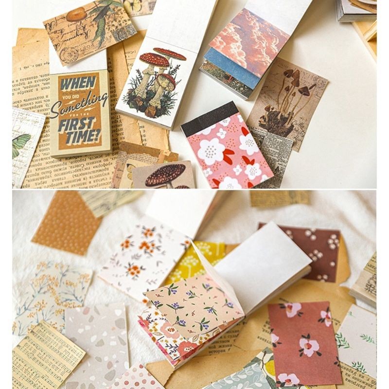 100lembar/book papers Kertas Vintage Mini paper Retro Untuk Dekorasi Scrapbook/Diary Diy