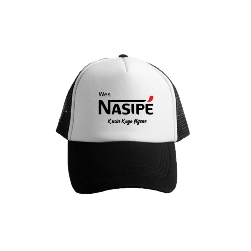 Topi Trucker Wes Nasipe - HITAM PUTIH