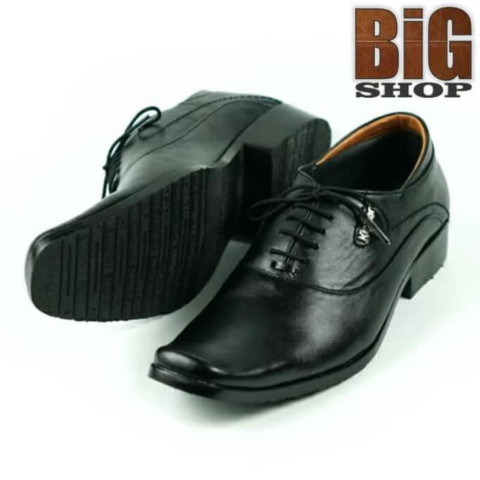 PRODUK BAGUS PANTOFEL COWOK TINGGI● SEPATU PANTOFEL PRIA FORMAL MODEL KICKERS TALI KULIT ASLI 100%