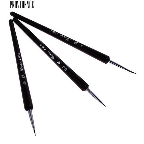 [Bayar Di Tempat] 3 Pcs Dotting Lukisan Menggambar UV Gel Liner Polish Brush Alat Nail Art Pen Set