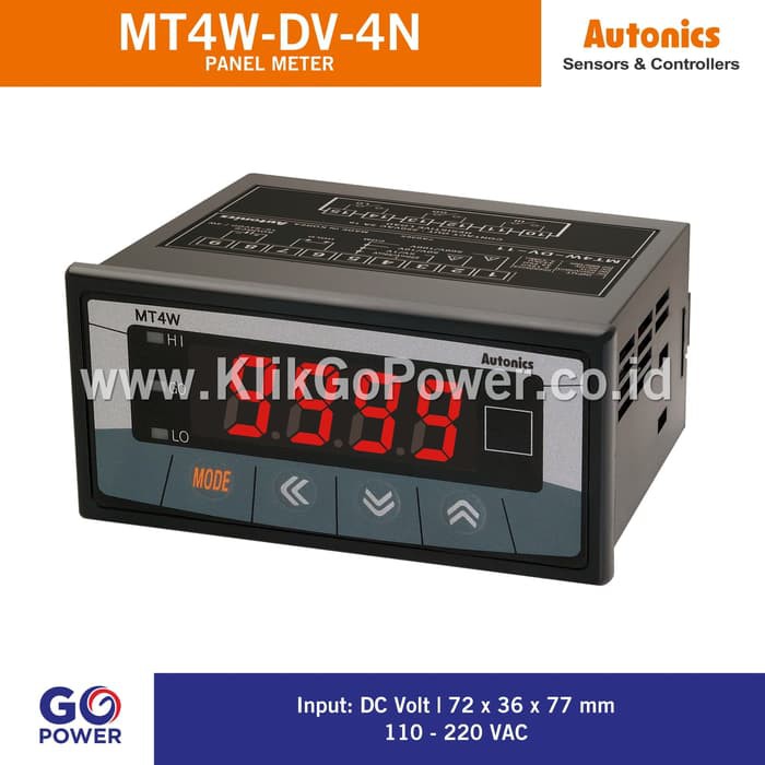 AUTONICS PANEL METER MT4W-DV-4N