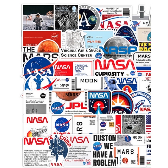 A135 STICKER 10PCS (NASA) anti air notebook scrapbook label tempel motif kartun superhero super hero unik lucu atk alat tulis kantor murah viral termurah kartun komputer leptop handphone hp smartphone koper laptop tembok kulkas disney anime