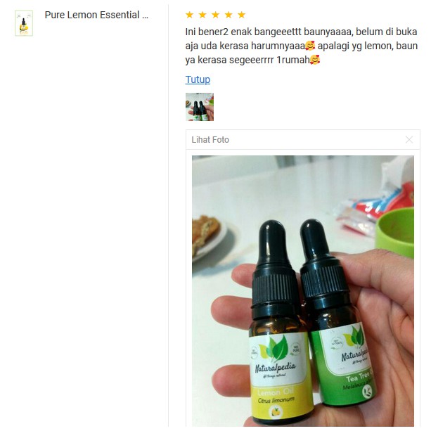 Pure Lemon Essential Oil / Minyak Esensial Atsiri Lemon Murni 1Liter