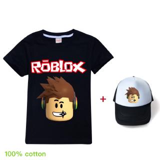 Roblox Sunhat Kids T Shirts For Boys And Girls Hat Tops Cartoon Tee Shirts Shopee Indonesia - roblox hat id girls