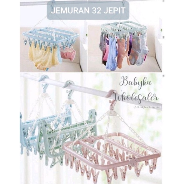 Gantungan Jemuran Serbaguna 32 Jepit