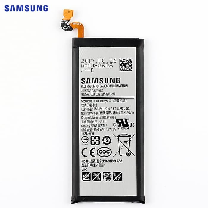 Baterai Battery Original SAMSUNG Note 8 , N950 , SM-N950 , EB-BN950ABE