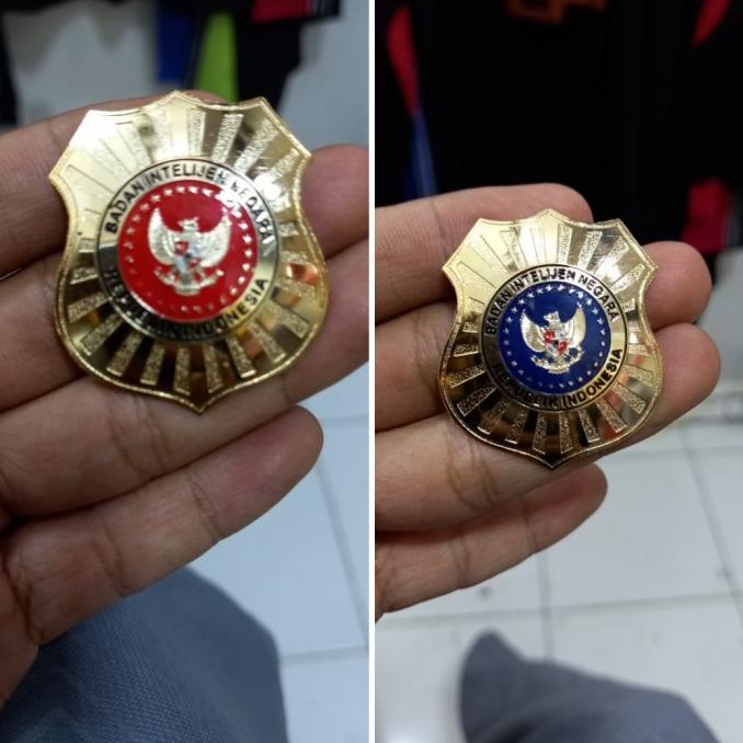 Pin/Lencana Logo Bin (asli Kuningan) Magnet