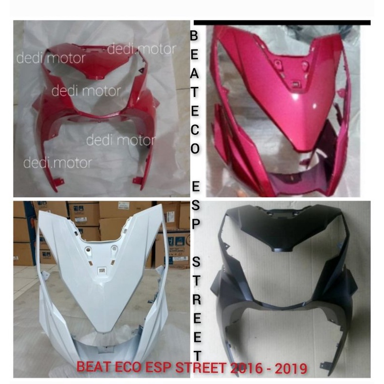 tameng depan beat esp  beat street beat eco putih hitam pink merah hitam