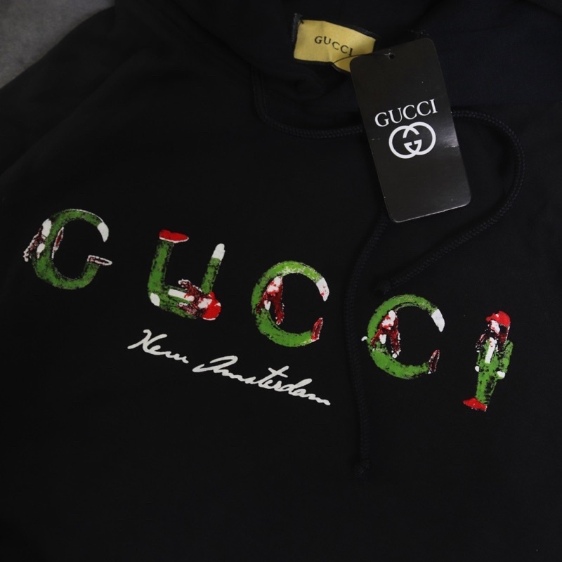 Hoodie Gucci Camo Script Fulltag