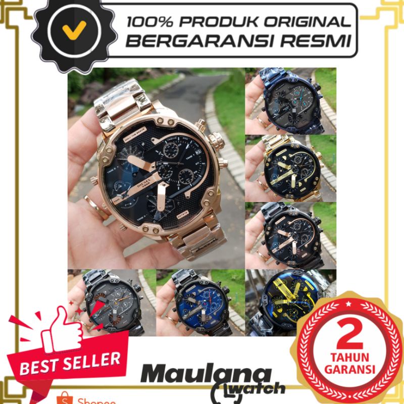 JAM TANGAN PRIA WANITA | RANTAI | KULIT | KARET | MURAH | - pria diesel godzila 4time original stain