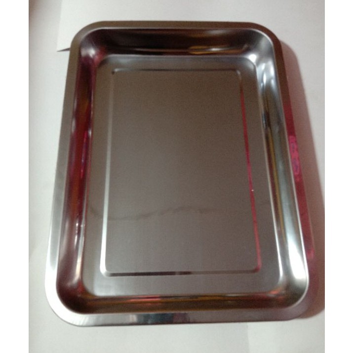 Nampan segi / nampan Stainles besar ukuran 36 x 27 cm