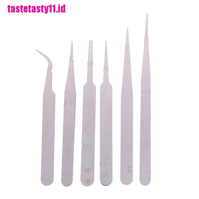 6pcs / Set Pinset Bahan Stainless Steel Anti Statis Untuk Perbaikan