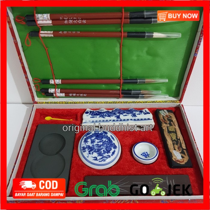 

(BISA COD) kuas maobi kaligrafi china perset besar include tinta zhusha