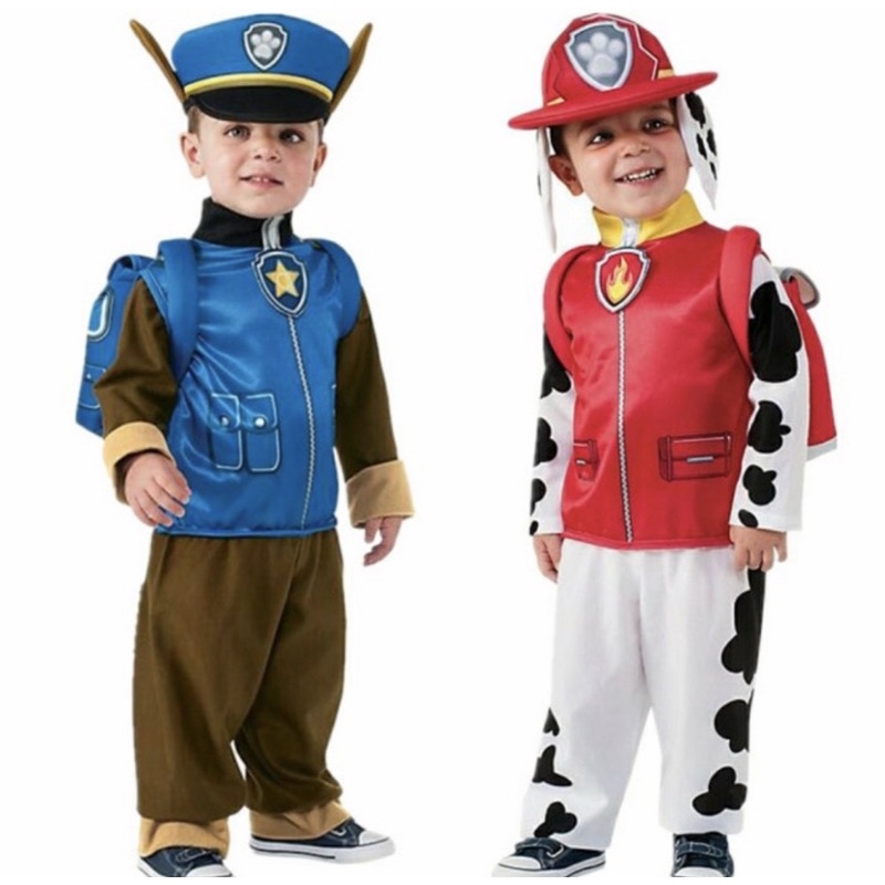baju kostum anak paw patrol / paw patrol costume / chase paw patrol / marshall paw patrol