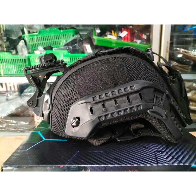 Helm Kevlar Anti Peluru Level 3A Original With Mounting NVG+Senter/Helm Balistik Level 3A Original