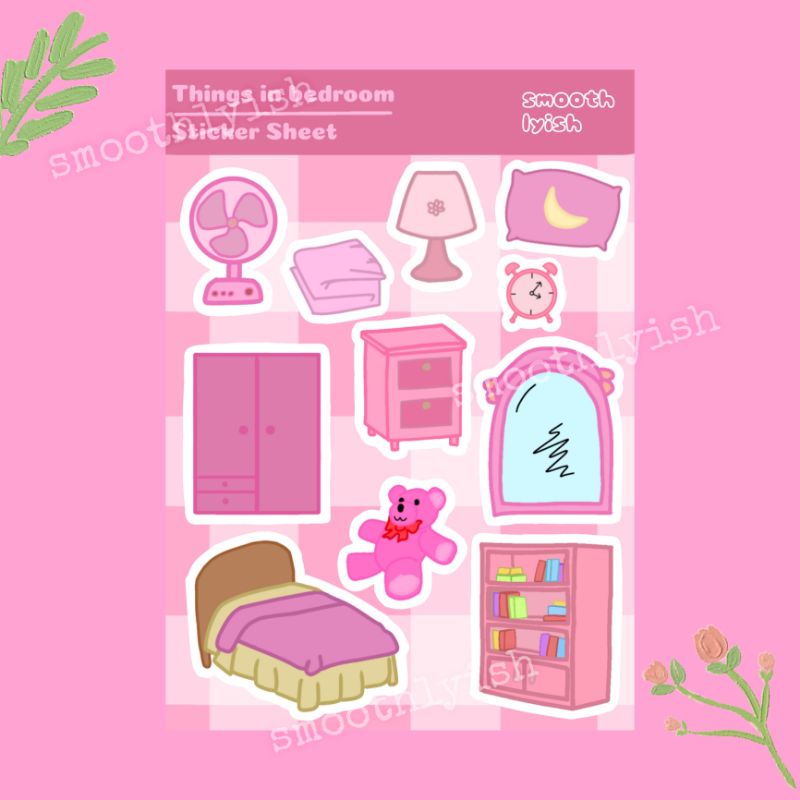 

Things in bedroom Sticker Sheet by smoothlyish