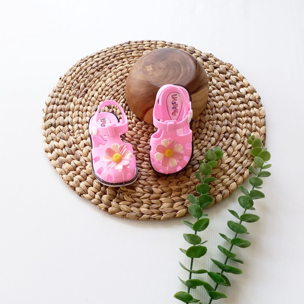 HappyOliver VECHIA FLOWER 238 Sandal Anak Perempuan Bahan Karet Model Lucu 2-7 Tahun Import