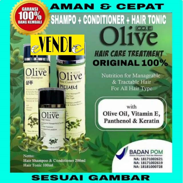 PAKET OLIVE SHAMPOO CONDITIONER HAIR TONIC OLIVE ORIGINAL SYB ( 3 item )