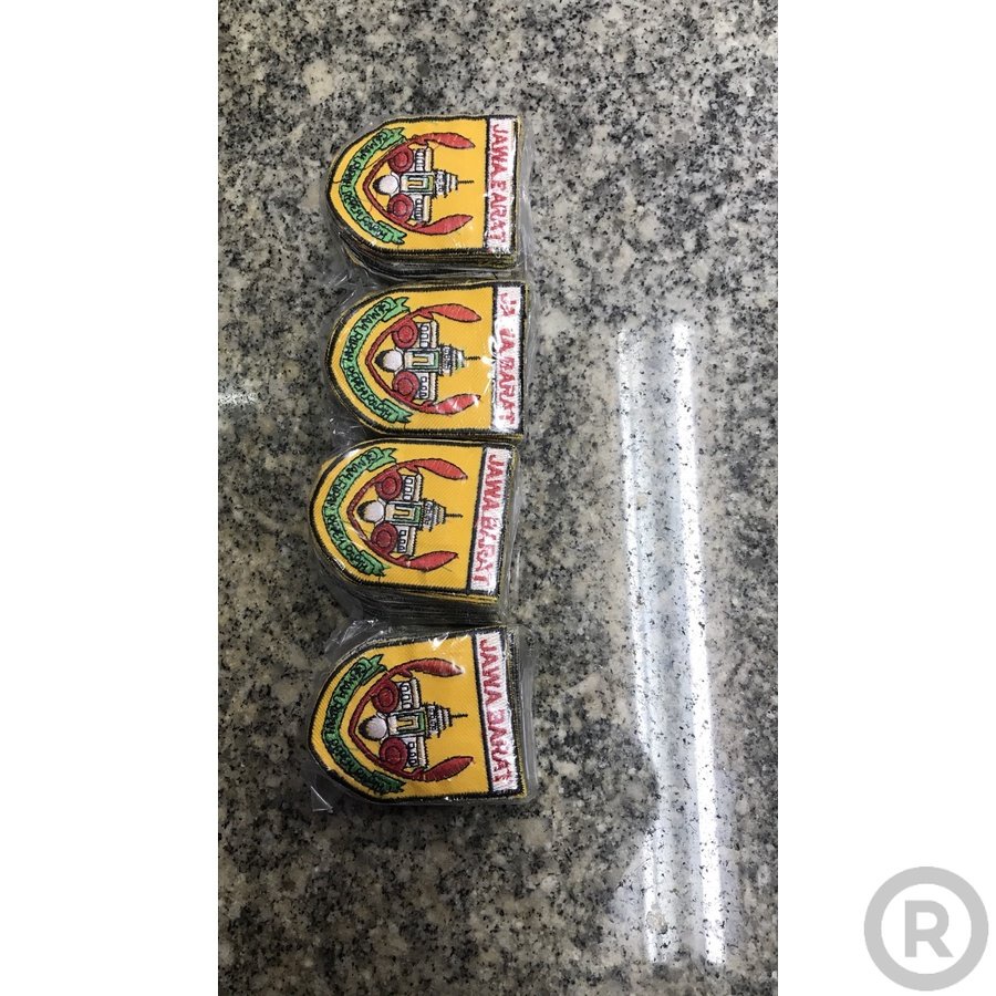 Badge/Bet Pramuka Ja Barat Bordir Nama Custom Nama Sekolah