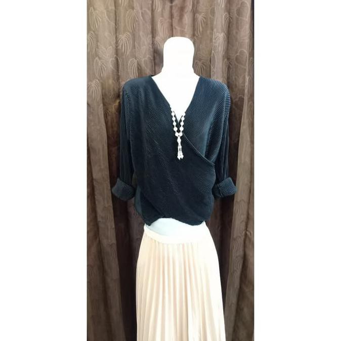 Blouse Bangkok / Blus Bangkok / Blouse Plisket Prisket Lengan Panjang L84 Terbaru