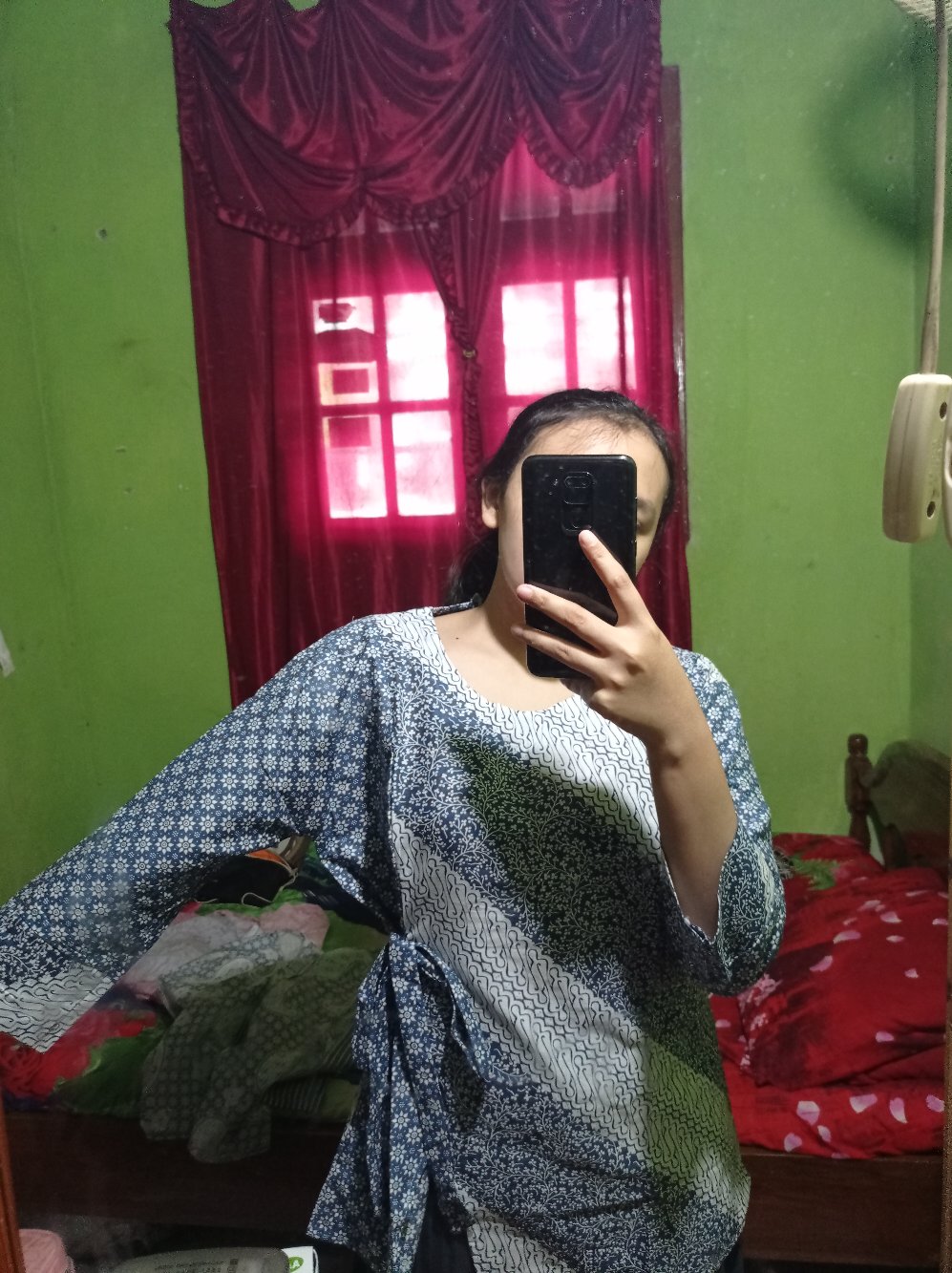 Batik Wanita Asj Sa Hrb026 Kenongo Kemeja Tosca Pendek