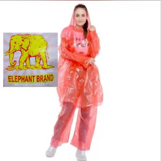 Jas hujan HDPE Jaket Celana Elephant Brand [TERAWET,  TERKENAL CAP GAJAH]