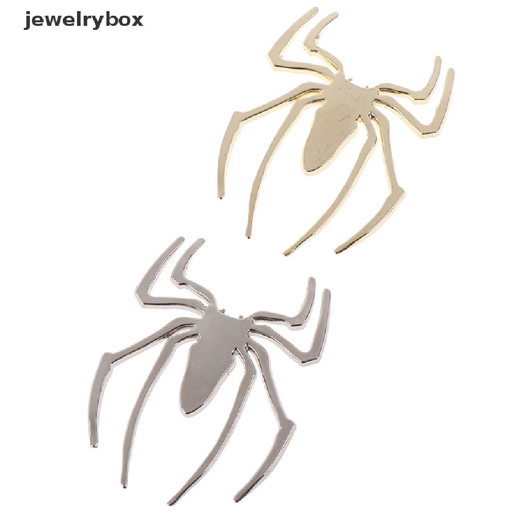 Stiker Emblem Bentuk Laba-Laba 3D Bahan Metal Untuk Mobil / Motor / Truk