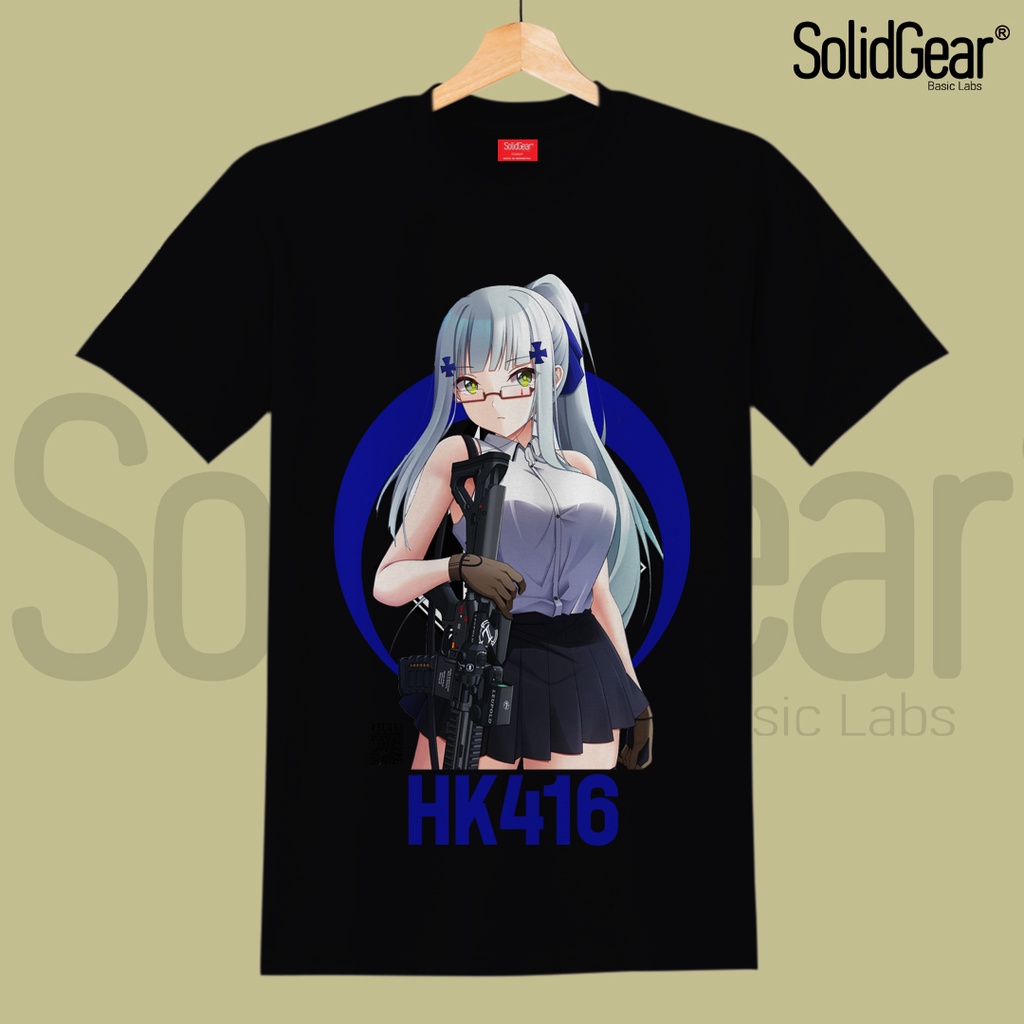 Kaos Distro Bahan Katun Motif Anime HK416