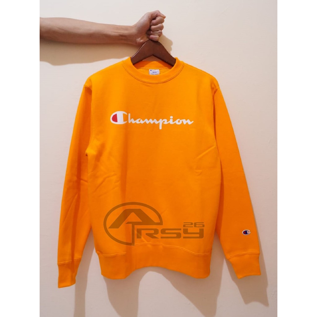Sweater crewneck champion jaket sisa ekspor full accecoris