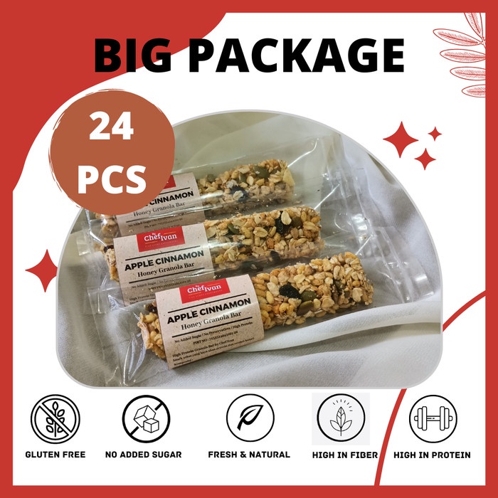 

Beautywearr - Paket Granola Bar Snack Sehat Energy Bars Camilan Diet Apple Cinnamon