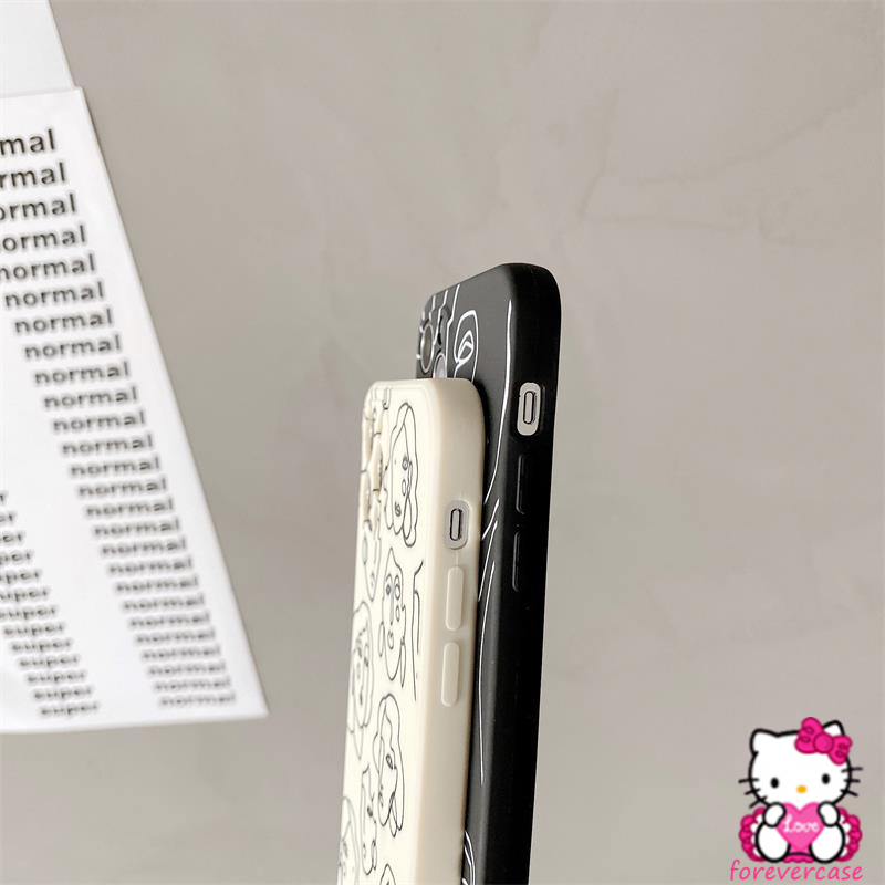 Art Line Face Simple Case Samsung A32 A52 A72 A12 M12 A03S A52S A51 A71 A11 M11 A50 A50S A30S A20S A21S A31 A10S Fashion Soft Tpu Protector Phone Case