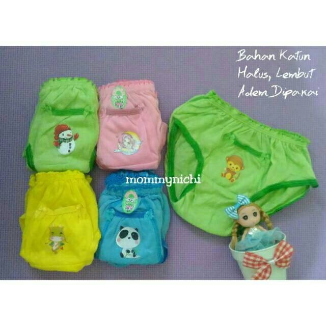  GROSIR  12PCS CELANA  DALAM  ANAK  CEWEK BAHAN KATUN  LEMBUT 