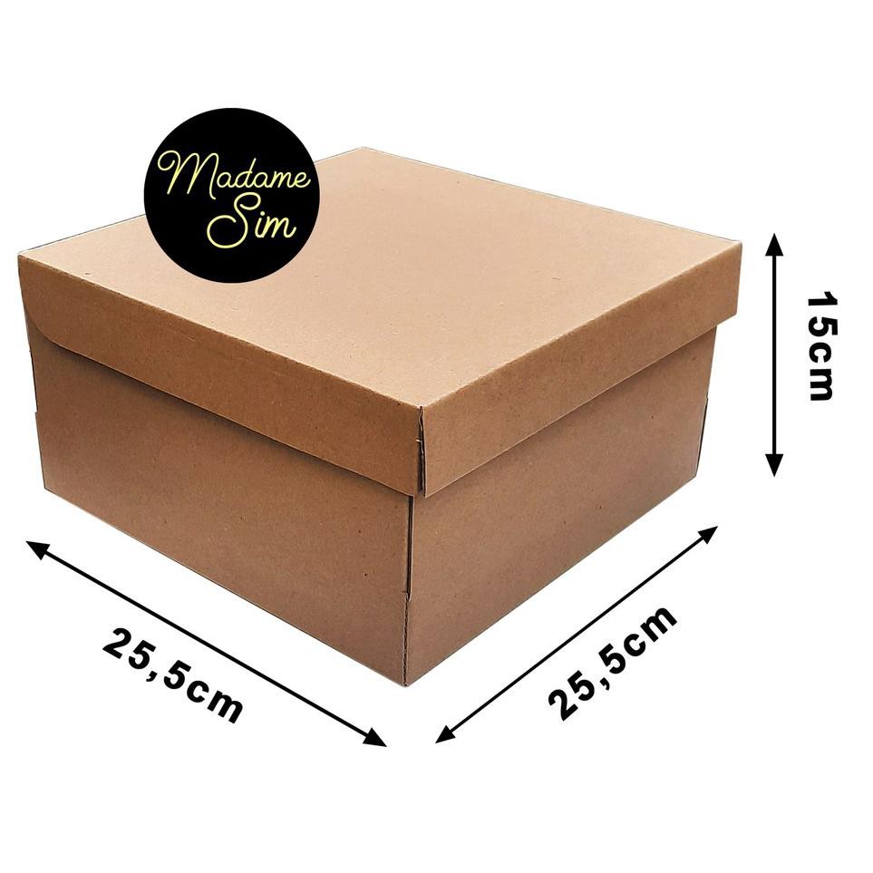 

KOTAK KUE - CAKE BOX 25 x 25 x 15 CM - COKLAT (ISI 10 PCS) C03Y