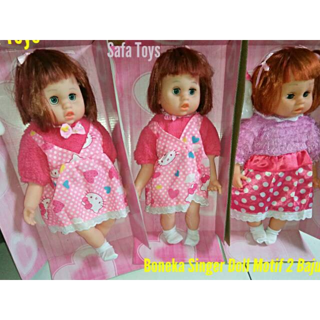 Boneka Singer Doll Motif Baju Hello Kitty