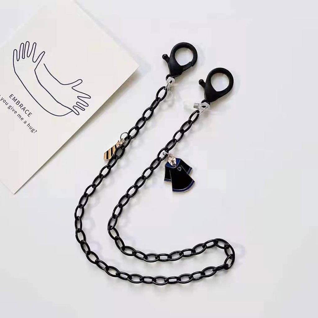 R-flower Chains Cartoon Holder Kacamata Hitam Lanyard