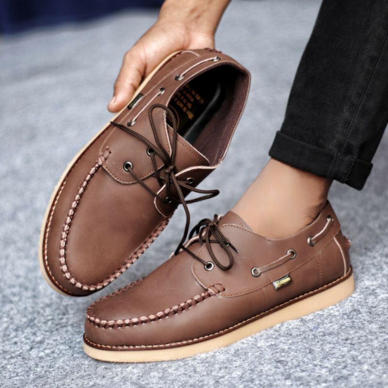 Sepatu Casual Pria Zapato Kulit Asli Kerja Santai Kuliah Leather Loafers